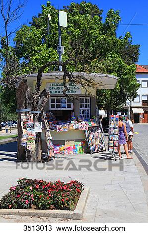 Portugal, Viano do Castelo district, Ponte do Lima. The oldest city of Portugal. Kiosk. View Large Photo Image Stock Image - Portugal, Viano do Castelo district, Ponte do Lima. The oldest city of Portugal. Kiosk.. Fotosearch