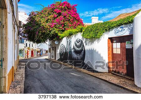 restaurant bar facade of The Garden, town of Burgau, Algarve region, Portugal View Large Photo Image Stock Photo - restaurant bar facade of The Garden, town of Burgau, Algarve region, Portugal. Fotosearch