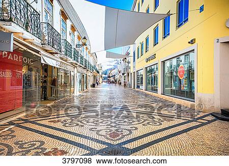 Rue de Santo Antonio, Faro city, region of Algarve, Portugal View Large Photo Image Stock Photo - Rue de Santo Antonio, Faro city, region of Algarve, Portugal. Fotosearch