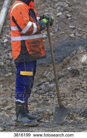 Stock Photo - Security on building site. Fotosearch