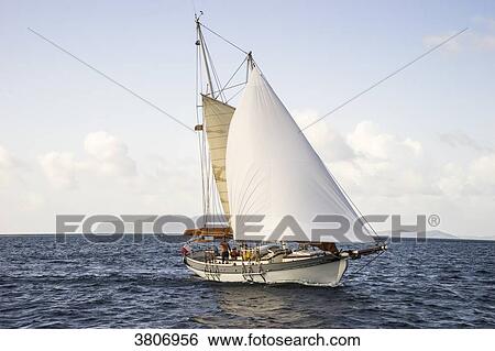 Shooner under sail, Carricaou, Grenade, West Indies View Large Photo Image Stock Photograph - Shooner under sail, Carricaou, Grenade, West Indies. Fotosearch