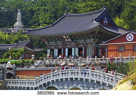 Stock Photography - South Korea, Busan. Haedong Yonggungsa temple. Fotosearch