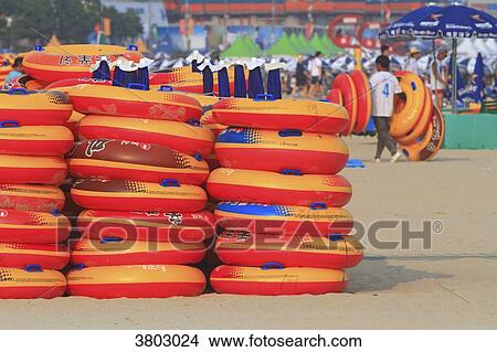 South Korea, Busan. Haeundae Beach View Large Photo Image Picture - South Korea, Busan. Haeundae Beach. Fotosearch