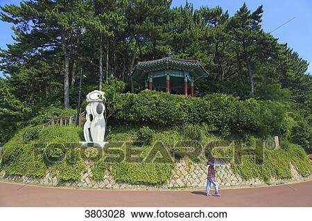 South Korea, Busan. Haeundae.. Dongbaek Island View Large Photo Image Stock Photo - South Korea, Busan. Haeundae.. Dongbaek Island. Fotosearch
