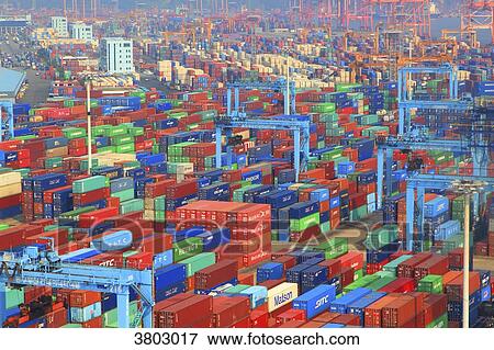 South Korea, Busan. Harbor View Large Photo Image Stock Photo - South Korea, Busan. Harbor. Fotosearch