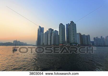 South Korea, Busan. Marina City. View Large Photo Image Picture - South Korea, Busan. Marina City.. Fotosearch