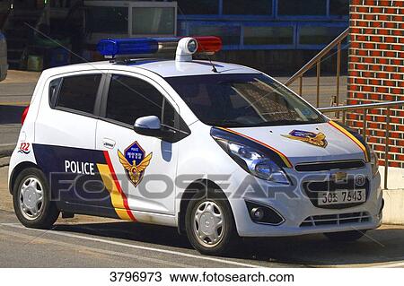 South Korea. Gangwon area. Police car. View Large Photo Image Stock Image - South Korea. Gangwon area. Police car.. Fotosearch
