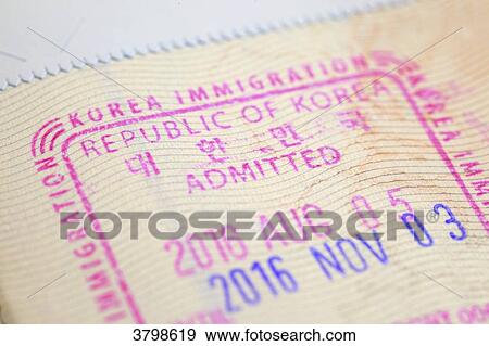 South Korea visa View Large Photo Image Stock Photo - South Korea visa. Fotosearch