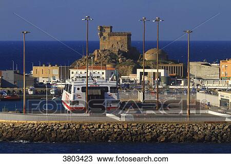 Spain, Andalousia, Tarifa. Castillo de Santa Catalina and harbor View Large Photo Image Stock Image - Spain, Andalousia, Tarifa. Castillo de Santa Catalina and harbor. Fotosearch