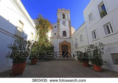 Spain, Andalousia, Tarifa. Church View Large Photo Image Stock Photography - Spain, Andalousia, Tarifa. Church. Fotosearch