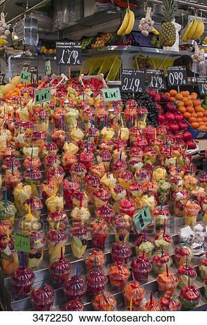 Spain, Catalonia, Barcelona, Boqueria Market. View Large Photo Image Stock Image - Spain, Catalonia, Barcelona, Boqueria Market.. Fotosearch
