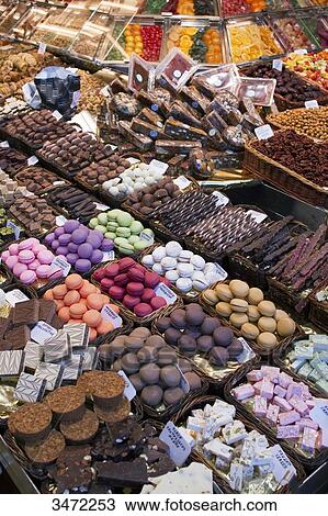 Spain, Catalonia, Barcelona, Boqueria Market. View Large Photo Image Stock Image - Spain, Catalonia, Barcelona, Boqueria Market.. Fotosearch