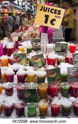 Stock Photo - Spain, Catalonia, Barcelona, Boqueria Market.. Fotosearch