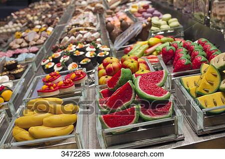 Spain, Catalonia, Barcelona, Boqueria Market. View Large Photo Image Stock Photography - Spain, Catalonia, Barcelona, Boqueria Market.. Fotosearch