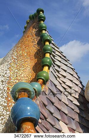 Spain, Catalonia, Barcelona, Casa Batllo, architecte: Antoni Gaudi. View Large Photo Image Stock Photo - Spain, Catalonia, Barcelona, Casa Batllo, architecte: Antoni Gaudi.. Fotosearch