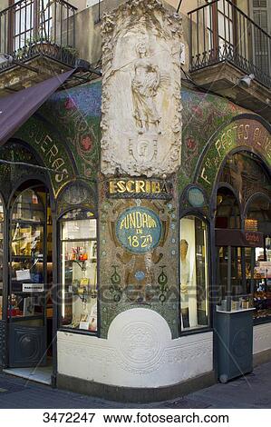 Spain, Catalonia, Barcelona, la Rambla, Pasteleria Escriba View Large Photo Image Stock Photo - Spain, Catalonia, Barcelona, la Rambla, Pasteleria Escriba. Fotosearch