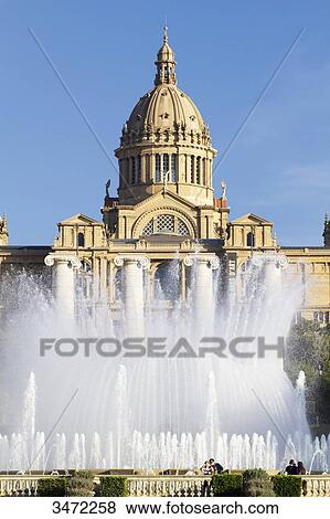 Spain, Catalonia, Barcelona, national museum of Catalan art. View Large Photo Image Stock Photo - Spain, Catalonia, Barcelona, national museum of Catalan art.. Fotosearch