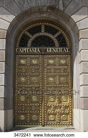 Spain, Catalonia, Barcelona, Passei de Colom, door of the harbour master's office View Large Photo Image Stock Image - Spain, Catalonia, Barcelona, Passei de Colom, door of the harbour master's office. Fotosearch