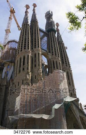 Spain, Catalonia, Barcelona, Sagrada Familia under construction, Catalan modernism, architect: Antoni Gaudi, May 2014. View Large Photo Image Stock Photograph - Spain, Catalonia, Barcelona, Sagrada Familia under construction, Catalan modernism, architect: Antoni Gaudi, May 2014.. Fotosearch