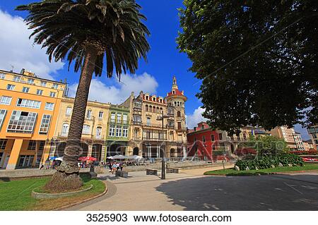 Spain, Galicia. Ribadeo. Historical centre. Casa de Indiano Torre de los Moreno. View Large Photo Image Stock Image - Spain, Galicia. Ribadeo. Historical centre. Casa de Indiano Torre de los Moreno.. Fotosearch