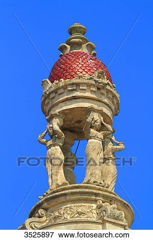 Stock Photo - Spain, Galicia. Ribadeo. Historical centre. Casa de Indiano Torre de los Moreno.. Fotosearch