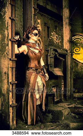 Steampunk woman View Large Photo Image Picture - Steampunk woman. Fotosearch