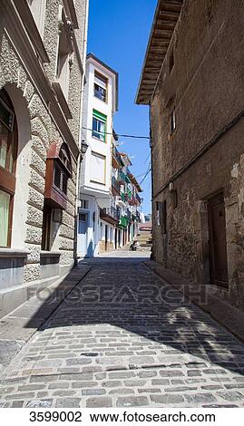 Street of Castro Urdiales, Spain View Large Photo Image Stock Image - Street of Castro Urdiales, Spain. Fotosearch