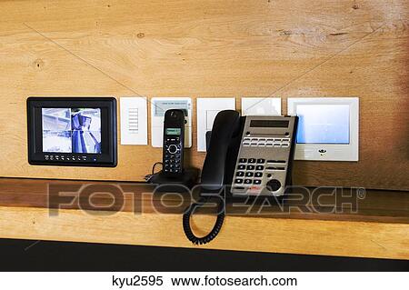 Telephones in Surveillance Control Room View Large Photo Image Stock Photography - Telephones in Surveillance Control Room. Fotosearch