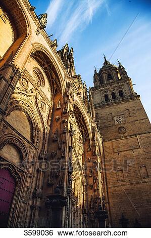 Tower of Salamanca cathedral, Spain View Large Photo Image Stock Photograph - Tower of Salamanca cathedral, Spain. Fotosearch