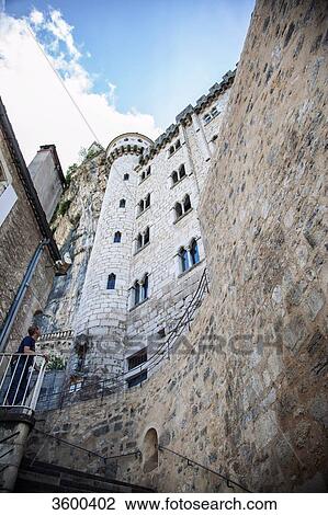 Stock Image - Tower of Sanctuary of Rocamadour, Lot, France. Fotosearch