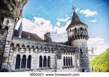 Tower of Sanctuary of Rocamadour, Lot, France View Large Photo Image Stock Image - Tower of Sanctuary of Rocamadour, Lot, France. Fotosearch