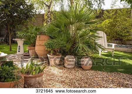 Stock Photography - Urban garden from a private property close to Paris. Fotosearch