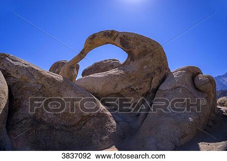 USA, California, Lone Pine, Alabama Hills, Mobius Arch View Large Photo Image Stock Image - USA, California, Lone Pine, Alabama Hills, Mobius Arch. Fotosearch
