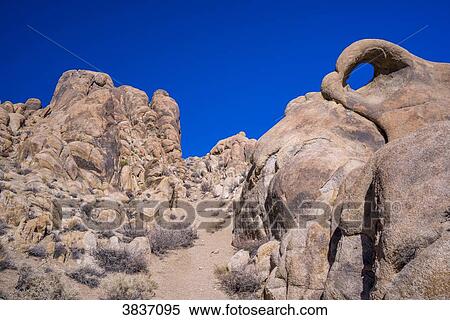 USA, California, Lone Pine, Alabama Hills, The Eye View Large Photo Image Stock Photography - USA, California, Lone Pine, Alabama Hills, The Eye. Fotosearch