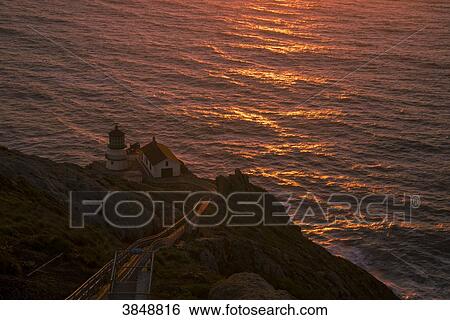 USA, California, Marin County, Point Reyes, Point Reyes National Seashore, sunset at the lighthouse View Large Photo Image Stock Photograph - USA, California, Marin County, Point Reyes, Point Reyes National Seashore, sunset at the lighthouse. Fotosearch
