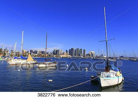 Stock Photograph - USA, California, San Diego harbor. Fotosearch