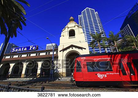 USA, California, San Diego. Railway station View Large Photo Image Stock Image - USA, California, San Diego. Railway station. Fotosearch