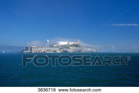 USA, California, San Francisco, Alcatraz in mist View Large Photo Image Stock Photo - USA, California, San Francisco, Alcatraz in mist. Fotosearch