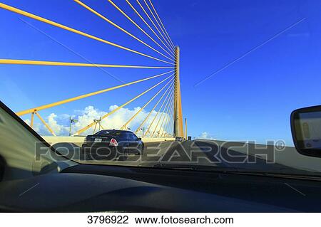 USA, Florida. Sunshine Skyway Bridge, Tampa Bay. View Large Photo Image Stock Image - USA, Florida. Sunshine Skyway Bridge, Tampa Bay.. Fotosearch