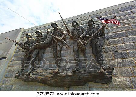 Stock Image - Usa, New Jersey, Atlantic-City. New Jersey Korean War Memorial. Fotosearch