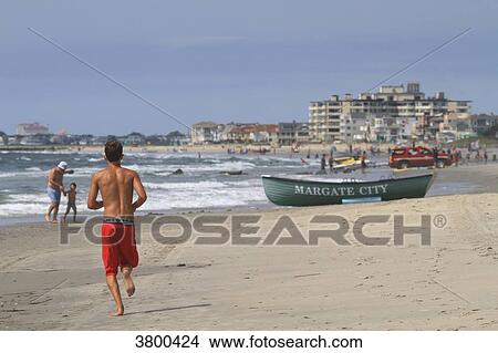 USA, New Jersey, Margate City. Lifeguard boat View Large Photo Image Picture - USA, New Jersey, Margate City. Lifeguard boat. Fotosearch