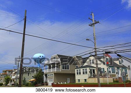 USA, New Jersey, Margate City View Large Photo Image Stock Photo - USA, New Jersey, Margate City. Fotosearch