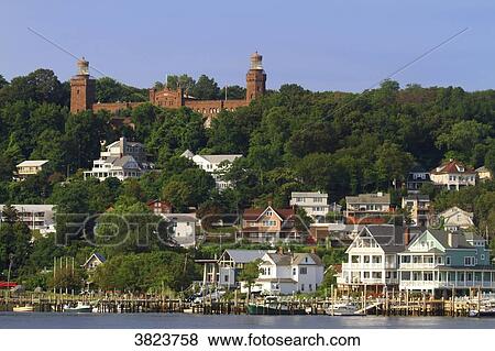Usa, New Jersey, Monmouth County, Highlands. Twin Lights View Large Photo Image Stock Photo - Usa, New Jersey, Monmouth County, Highlands. Twin Lights. Fotosearch