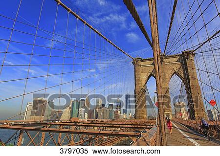 Usa, New-York City. Brooklyn Bridge. View Large Photo Image Stock Photography - Usa, New-York City. Brooklyn Bridge.. Fotosearch