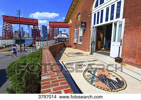 Usa, New-York City. Governors Island. Ferry jetty. View Large Photo Image Picture - Usa, New-York City. Governors Island. Ferry jetty.. Fotosearch