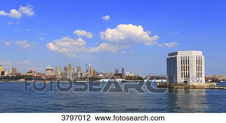 Usa, New-York City. Governors Island. Brooklyn, Battery Tunnel Ventilation Building, East River View Large Photo Image Stock Image - Usa, New-York City. Governors Island. Brooklyn, Battery Tunnel Ventilation Building, East River. Fotosearch