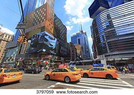 Usa, New-York City. Taxi View Large Photo Image Stock Photo - Usa, New-York City. Taxi. Fotosearch