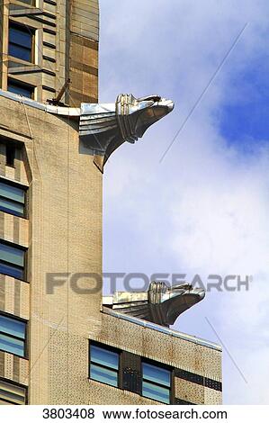 Usa, New York, Manhattan. Chrysler Building View Large Photo Image Stock Photo - Usa, New York, Manhattan. Chrysler Building. Fotosearch