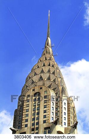 Usa, New York, Manhattan. Chrysler Building View Large Photo Image Stock Photograph - Usa, New York, Manhattan. Chrysler Building. Fotosearch