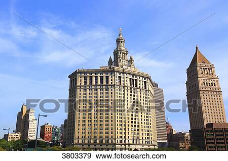 Usa, New York, Manhattan. City Hall View Large Photo Image Stock Photo - Usa, New York, Manhattan. City Hall. Fotosearch